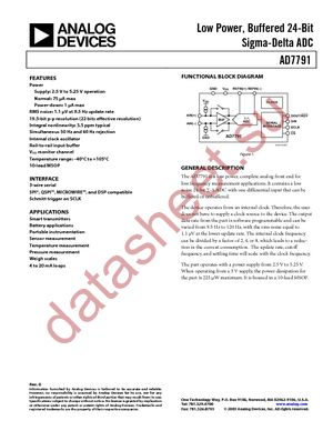 AD7791BRMZ datasheet  